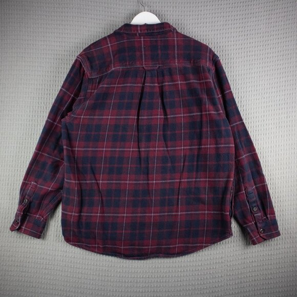 Orvis Cotton Checkered Flannel Thick Mens Button Up XL - Picture 2 of 8